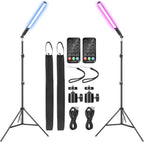 Комплект 2 RGB LED осветителни пръчки LUXCEO P400 с трипод