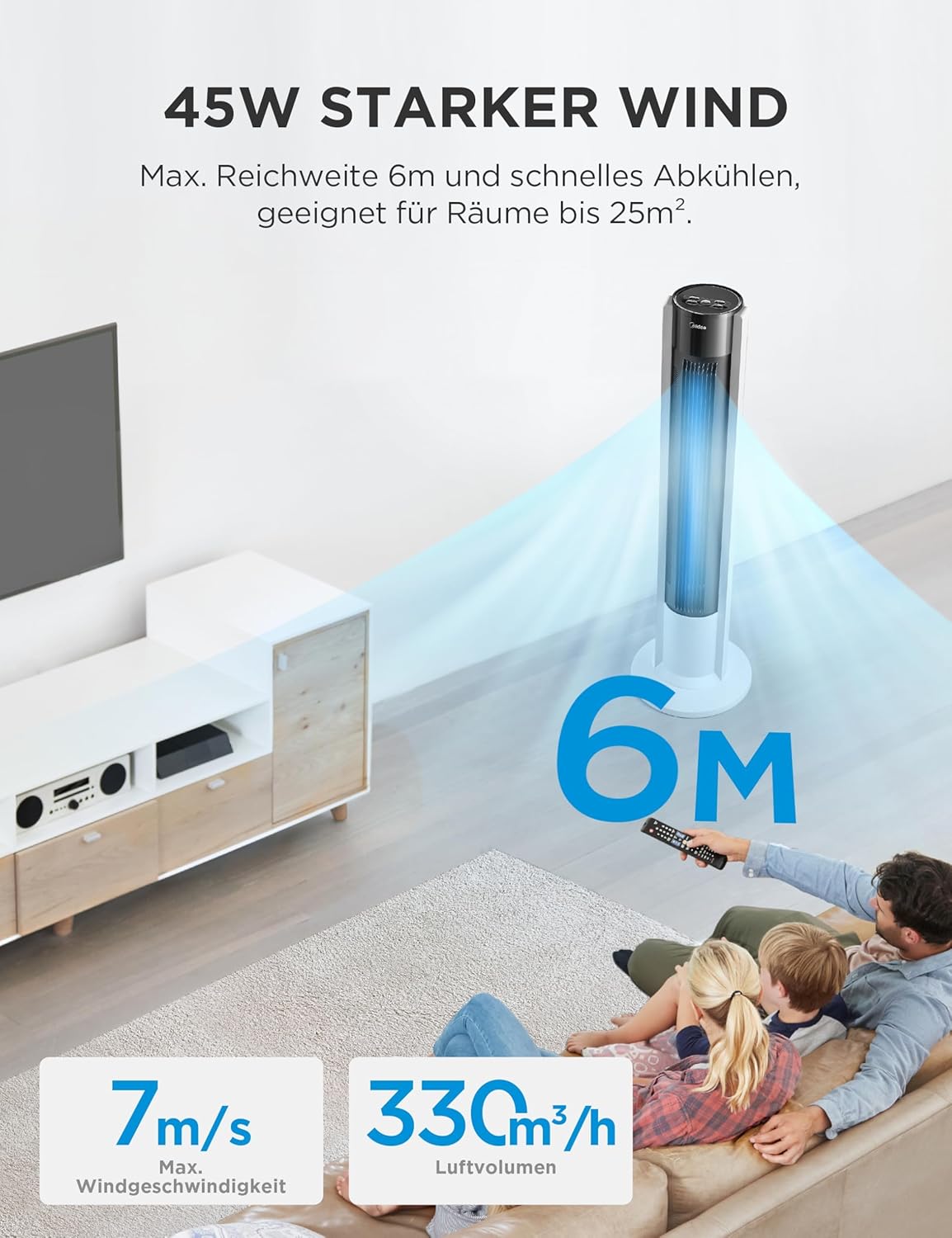 Куловиден вентилатор Midea FZ10-19BRA с дистанционно
