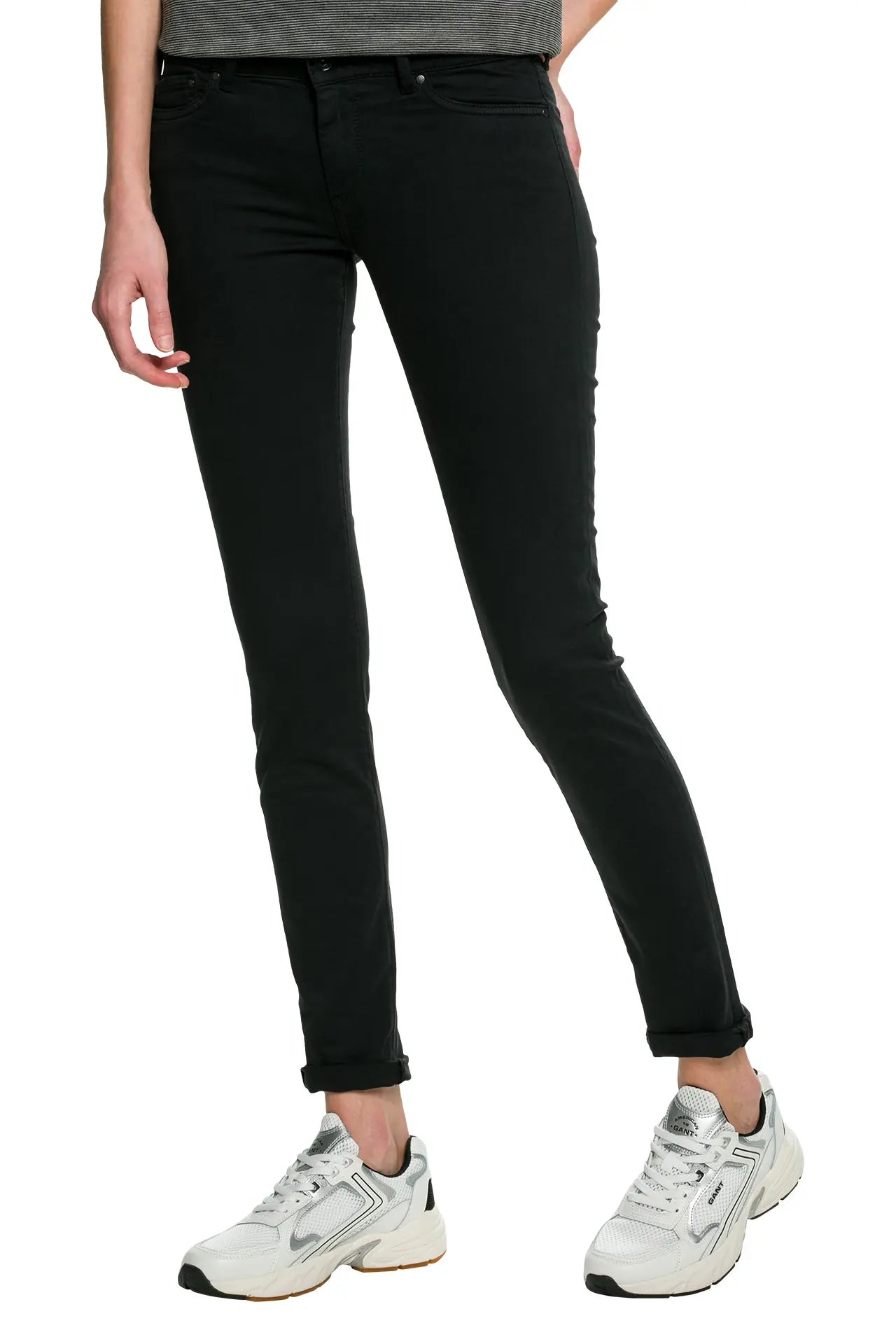 Pepe Jeans Women's skinny elastic jeans, black