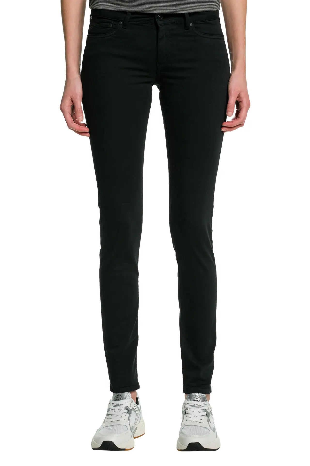 Pepe Jeans Дамски тесни еластични дънки, черни