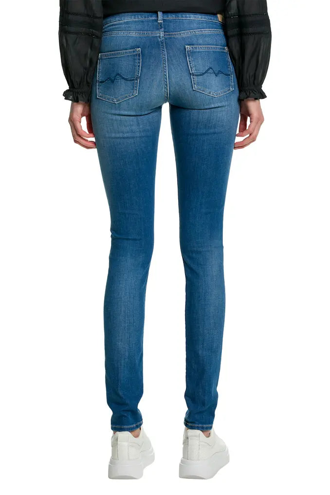 Дамски памучни дънки PEPE JEANS, сини