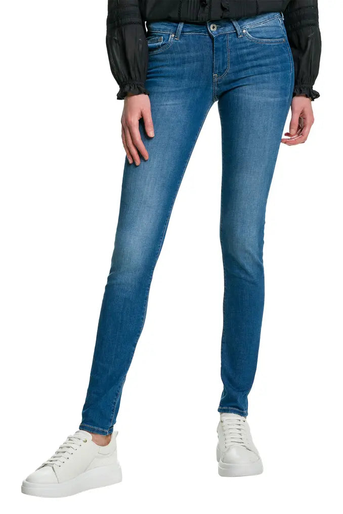 Дамски памучни дънки PEPE JEANS, сини