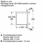 Микровълнова фурна за вграждане Bosch BFL523MB3 Series 2, 20 л, 800 W