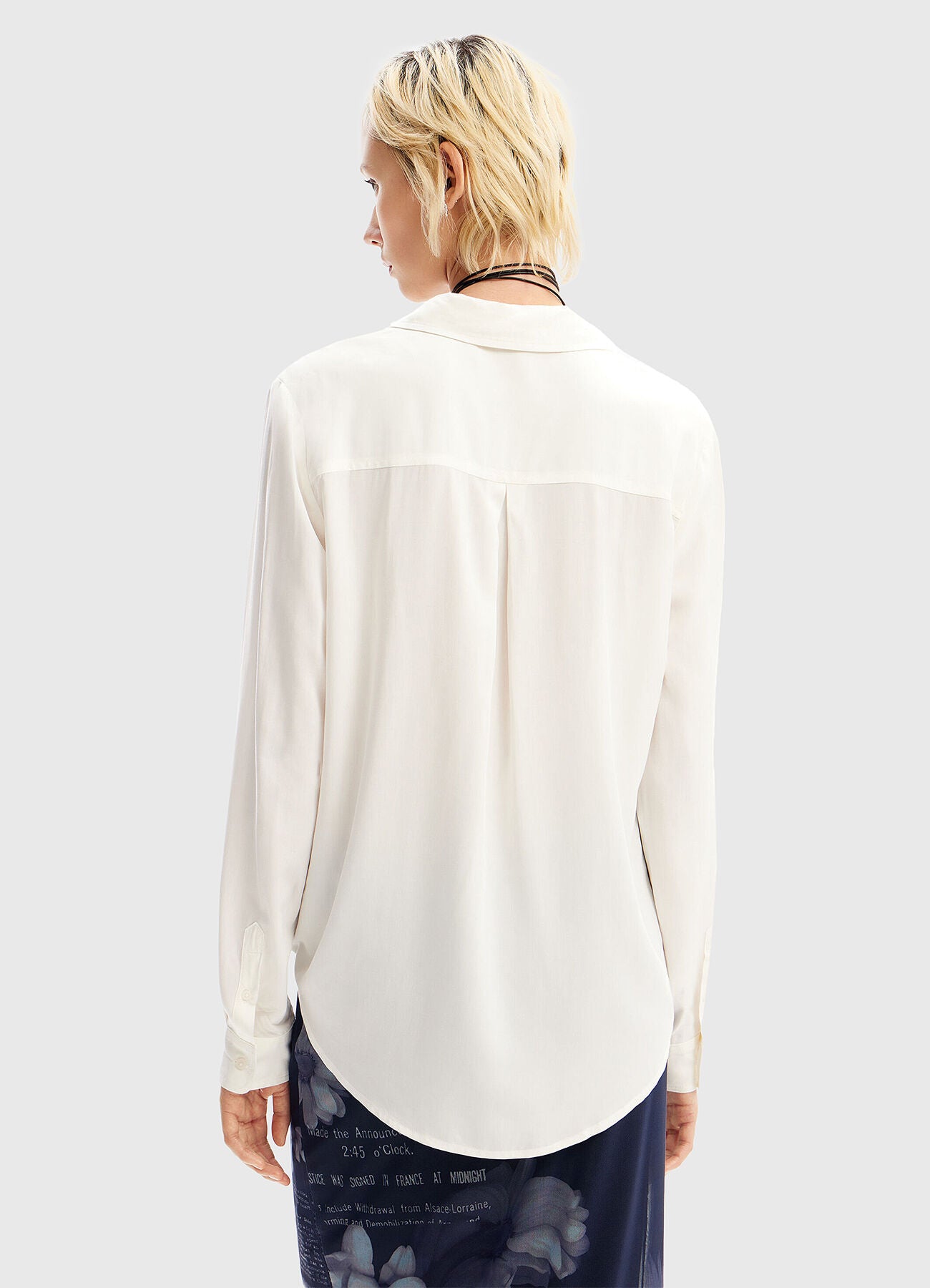 Дамска блуза с дълъг ръкав Jette, бяла