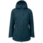 Women's sports ski/snowboard jacket with hood, blue 