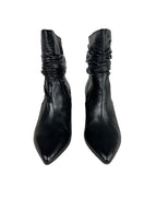 Women's wrinkled leather boots Peter Kaiser, black