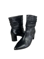 Women's wrinkled leather boots Peter Kaiser, black