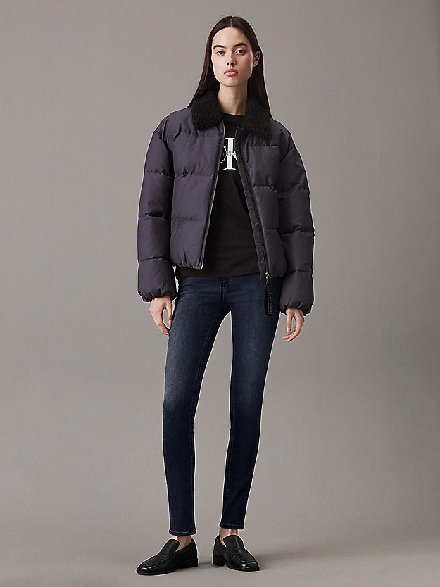 Дънки Calvin Klein – Mid Rise Super Skinny Jeans, черни