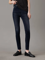 Дънки Calvin Klein – Mid Rise Super Skinny Jeans, черни