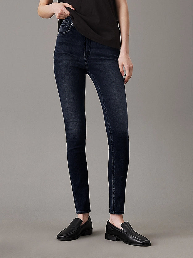 Дънки Calvin Klein – Mid Rise Super Skinny Jeans, черни
