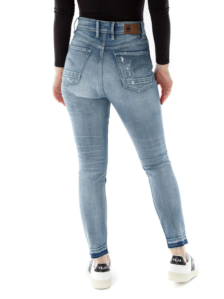 G-STAR Kafey Ultra High Skinny Ripped Ankle Jeans Дамски дънки, сини