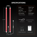 Комплект Spider Farmer GlowR80 80W LED лампи за растения 660nm 98 см