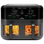 Двоен еър фрайър Chefman 5.6L с 2 кошници, Sync Finish и прозорци за наблюдение
