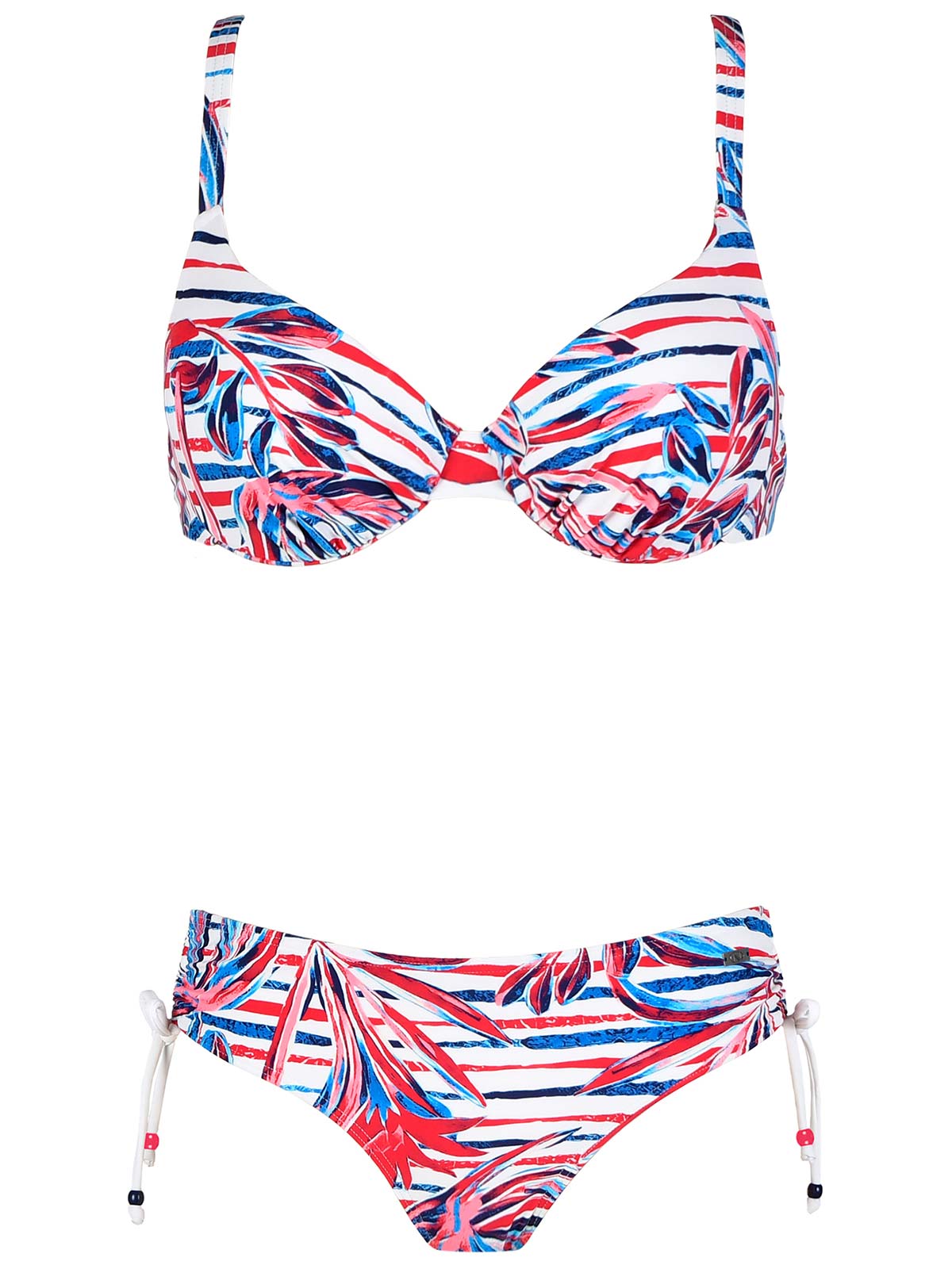Дамски бански комплект Naturana Floral & Stripe
