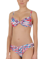 Дамски бански комплект Naturana Floral & Stripe