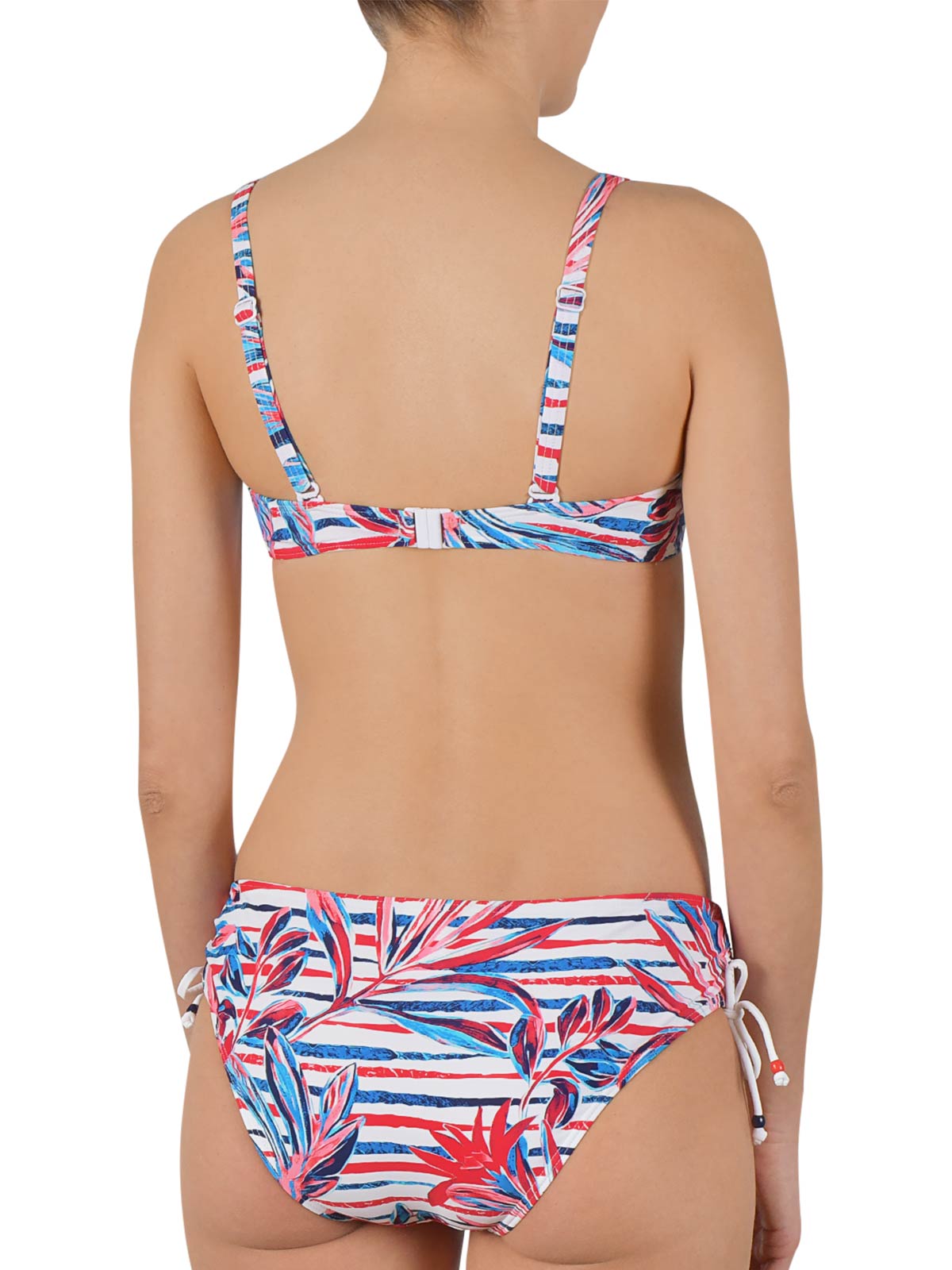 Дамски бански комплект Naturana Floral & Stripe