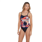 Цял бански костюм Speedo Women's JungleBeast Placement Ribbonback