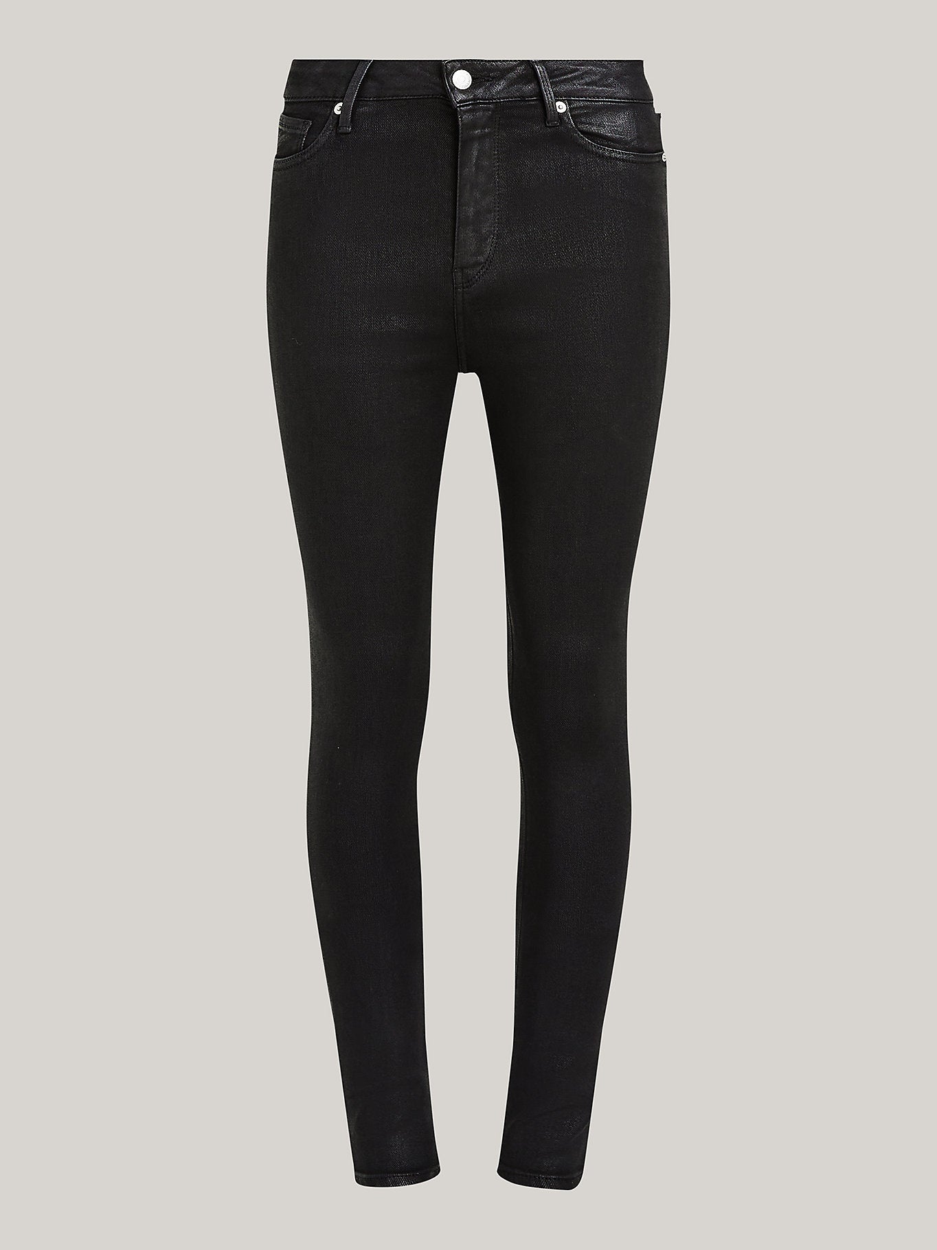 HILFIGER DENIM Дамски памучни тесни еластични дънки, черни