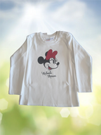 Disney Baby 2 бр. Детски памучни блузи Мики и Мини Маус, бели