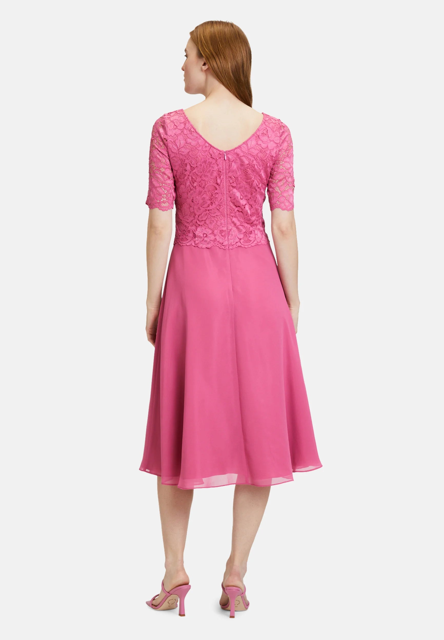 Women's handmade evening dress Vera Mont, pink