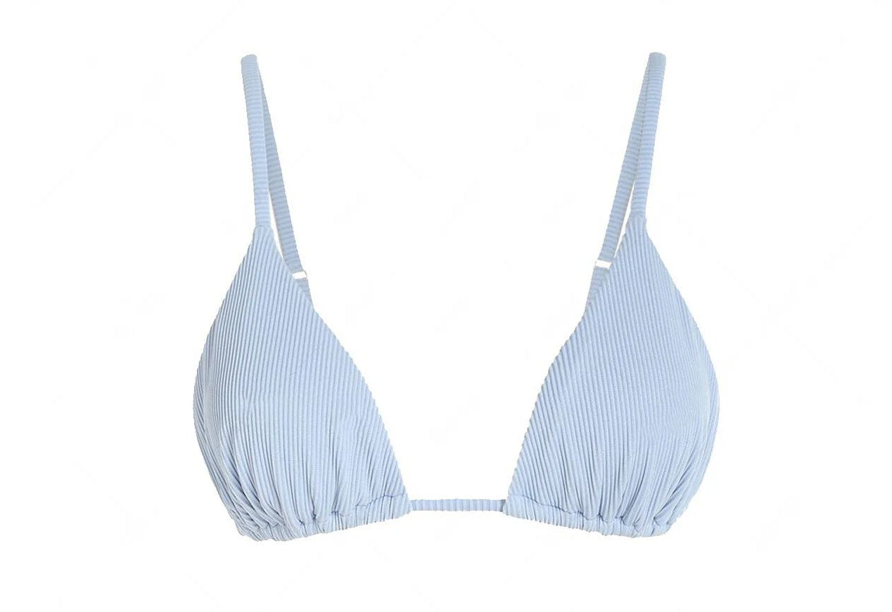 Zaful Textured Swimsuit Top, Light Blue