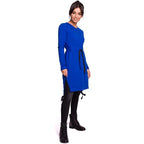 Be Wear Women's cotton dress with long sleeves, dark blue