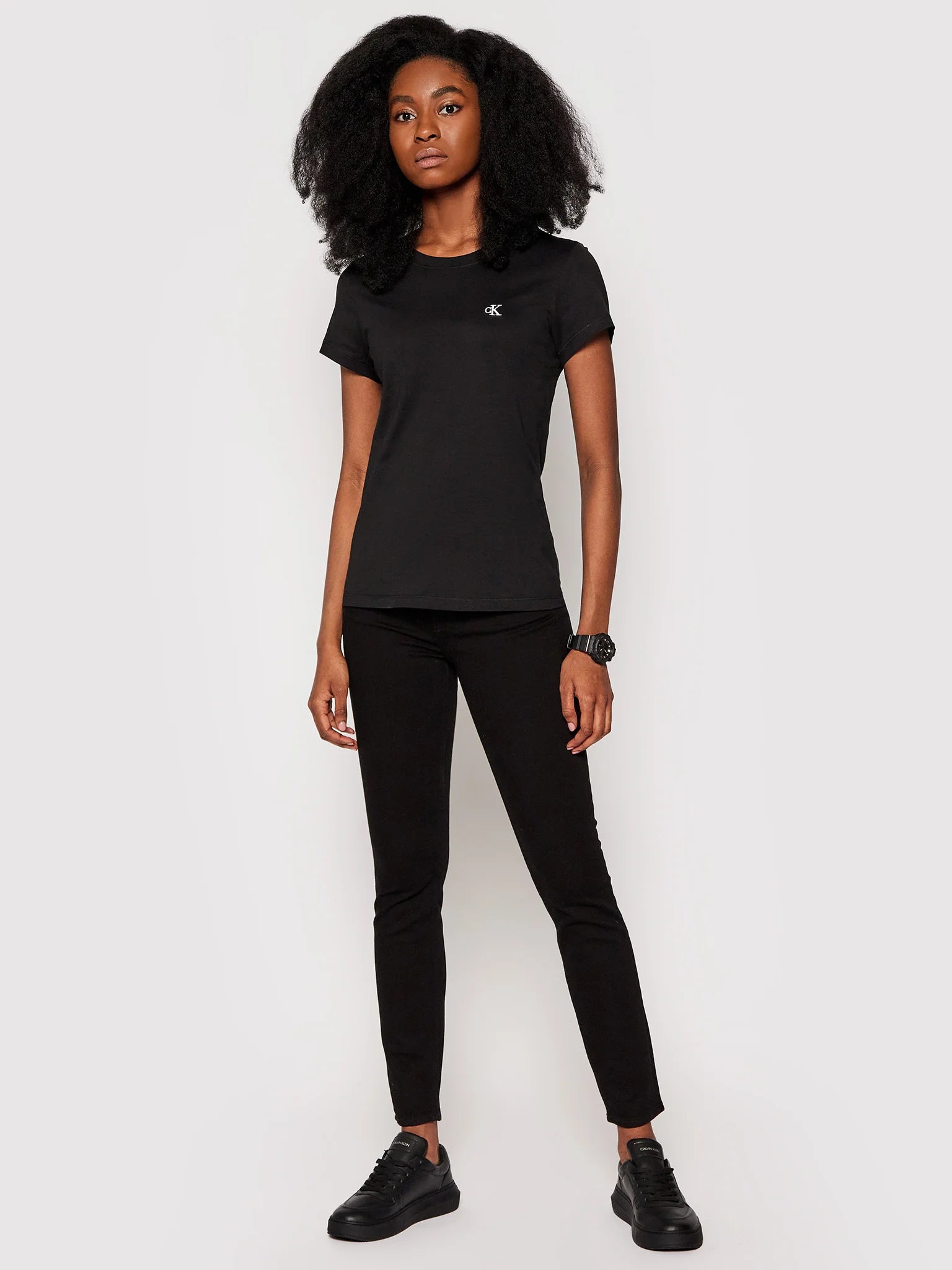 Дамски дънки Calvin Klein Jeans 7/8 – Slim Fit, Черни