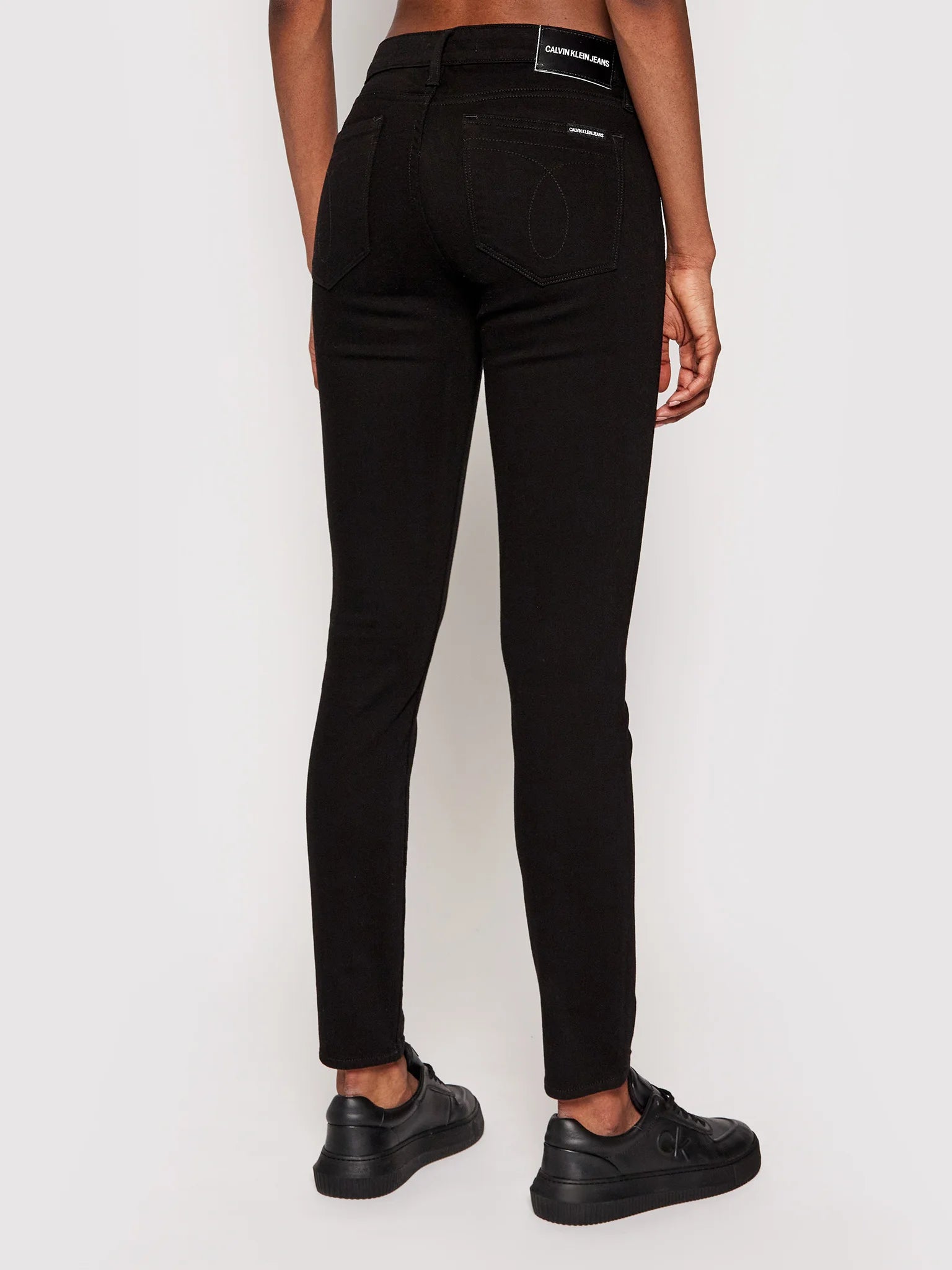 Дамски дънки Calvin Klein Jeans 7/8 – Slim Fit, Черни