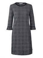 Women's knitted open-back dress, black