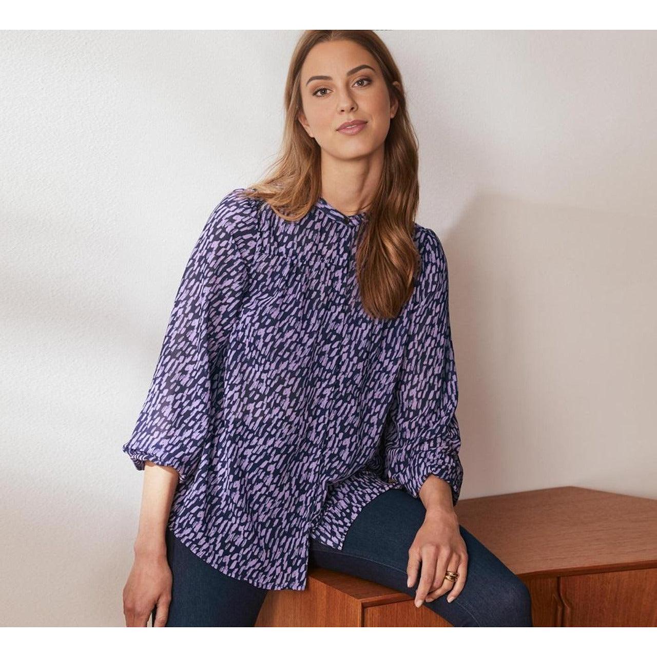 Ежедневна дамска риза, лилава, 38