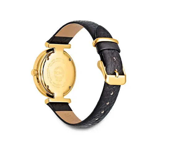 Дамски часовник с кварцов ме?
анизъм от неръждаема стомана, черен