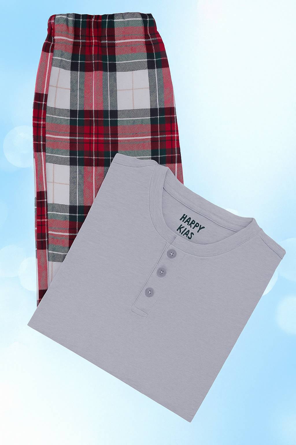 Детска памучна пижама за момче, сива/разноцветна