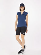 BIDI BADU Women's sports T-shirt Bella, blue with logo