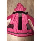 Детско ски/сноуборд яке ACTIVE TOUCH KIDS, розово с разноцветни детайли