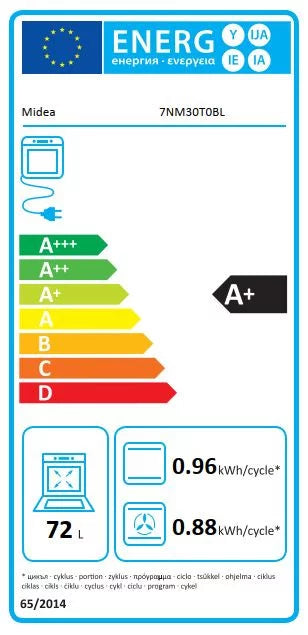 Фурна за вграждане Midea 7NP30T0BL - Модел от Серия 3