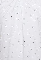 Seidensticker Women's elegant short-sleeved blouse, white with black polka dots 