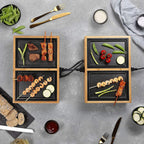 Електрически котлон от бамбук с отделни модули, 840 W Dinner4All Pure, 4 порции