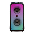 Караоке колона с 2 безжични микрофона, Bluetooth, 200W Peak, TWS и LED светлини