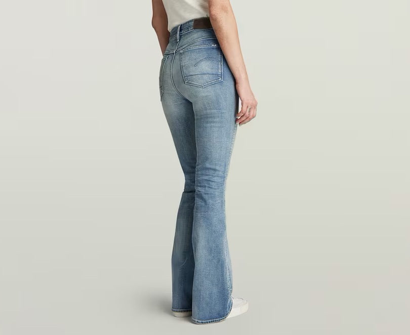 Дамски дънки с разкроен крачол и винтидж ефект G-STAR RAW 3301 High Flare Jeans
