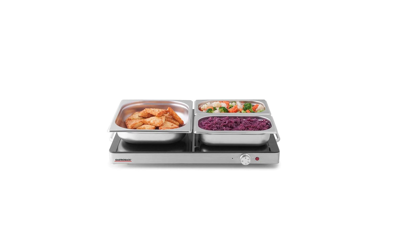 Подгряваща плоча GASTROBACK Design 400W с термостъкло и регулируема температура
