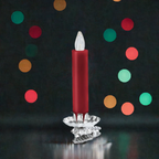 12 LED Коледни свещи за елха, червени