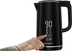 Електрическа кана Hanseatic 1.7L, 2200W, дигитален дисплей и контрол на температурата, черна