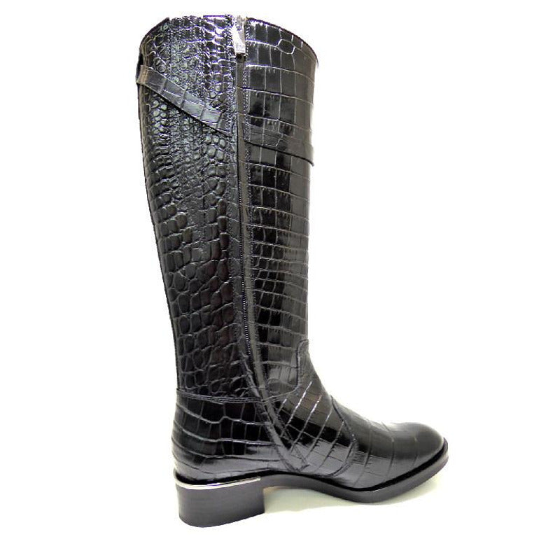 Högl Highness дамски релефни ботуши от естествена кожа, черни, 37 1/2