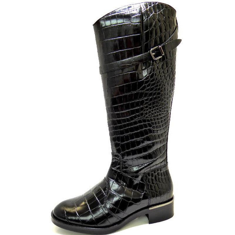 Högl Highness women's embossed genuine leather boots, black