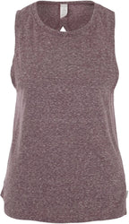 Marika Women's sports tank top with open back, purple