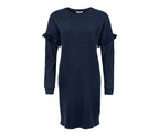 Women's knitted open-back dress, black