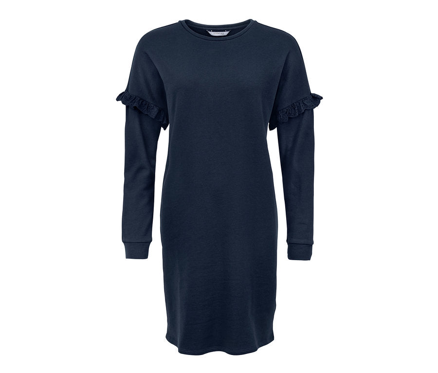 Women's knitted open-back dress, black
