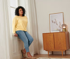 Women's cotton jeans, light blue denim 