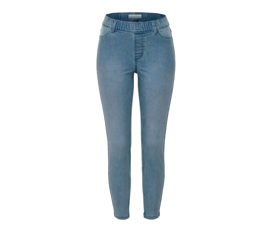 Women's cotton jeans, light blue denim 