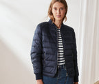 Women's quilted jacket, dark blue 
